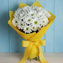 Букет цветов из:  Хризантемы #REPLACE_PRED# Белице