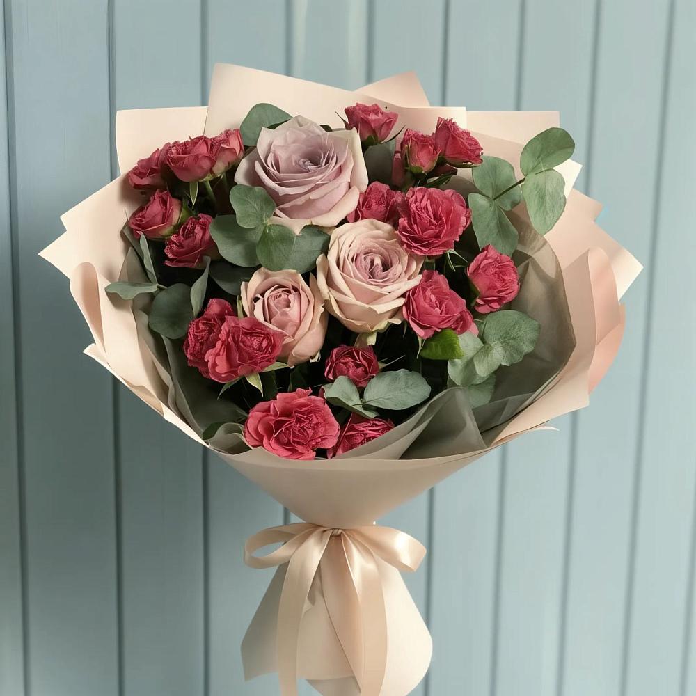 Букет цветов из: Гвоздики и Розы в Белице