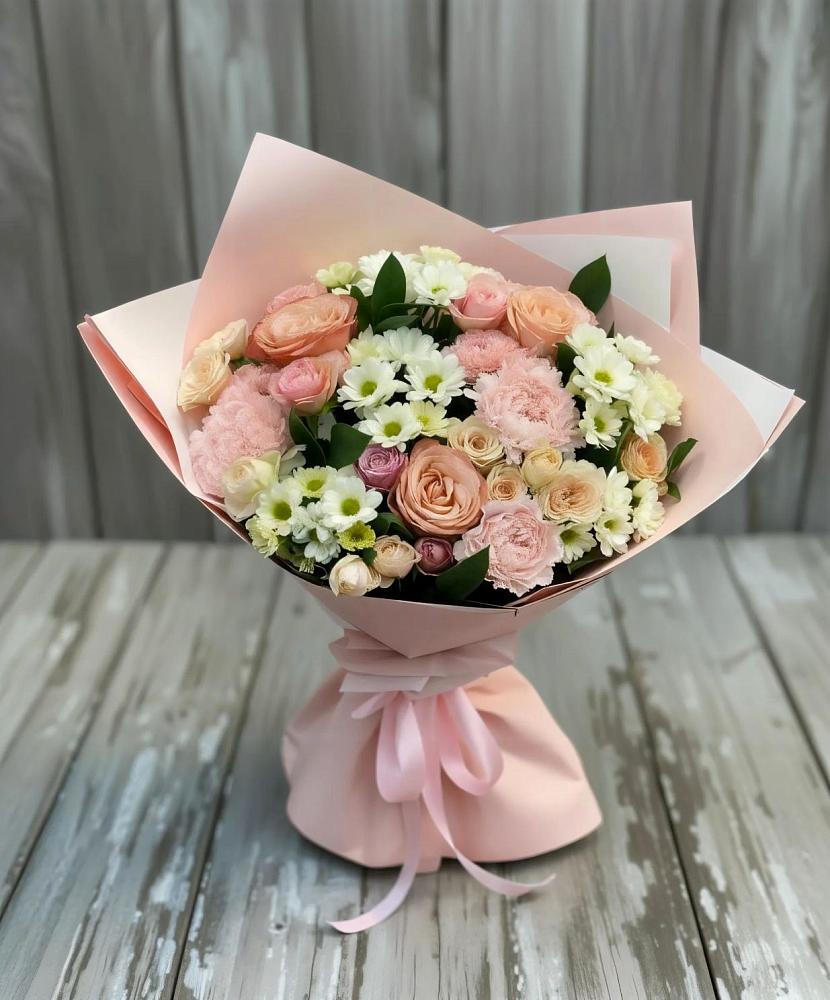 Букет цветов из: Гвоздики, Розы и Хризантемы в Белице