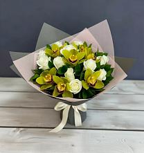 Букет цветов из:  Орхидеи и Розы в Белице