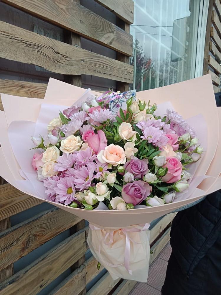 Букет цветов из: Розы и Хризантемы в Белице