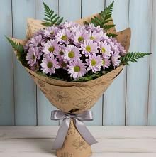 Букет цветов из:  Хризантемы #REPLACE_PRED# Белице