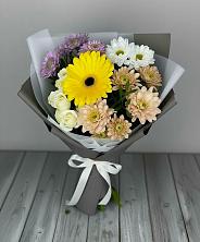 Букет цветов из:  Розы, Герберы и Хризантемы в Белице