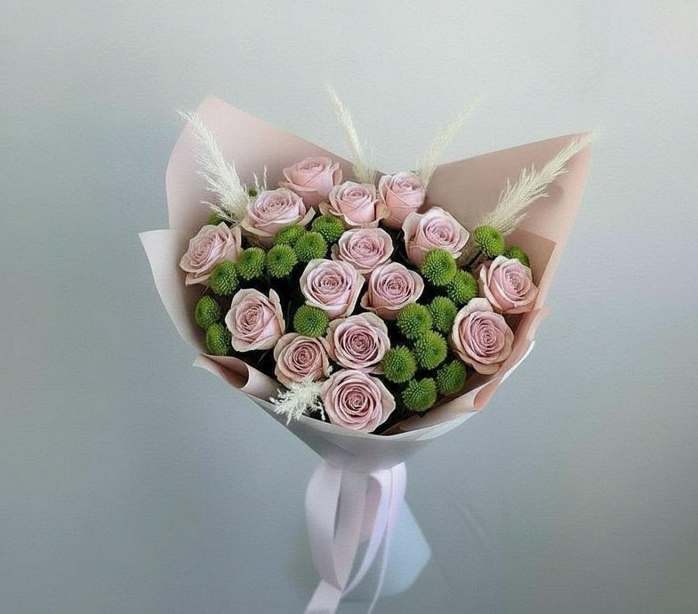 Букет цветов из: Розы и Хризантемы в Белице