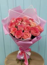Букет 15 Розовых роз Равель в Белице
