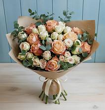 Букет цветов из:  Альстромерии и Розы в Белице